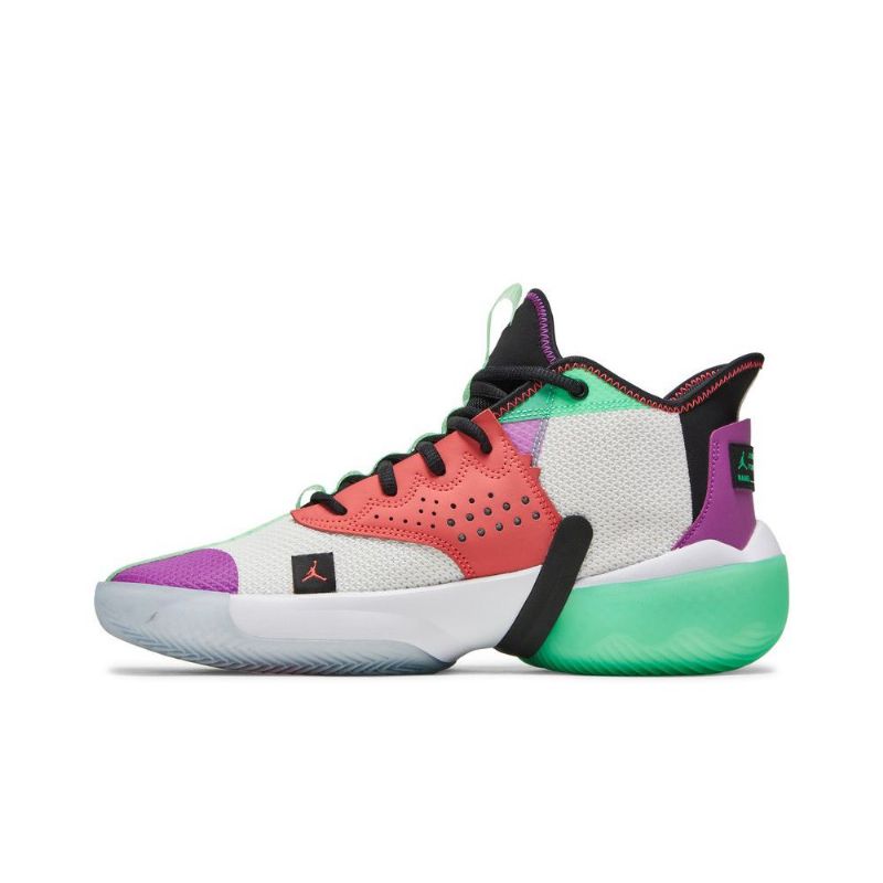 Air Jordan React Elevation Hvid Lilla Rød Grøn Sort Sko Herre
