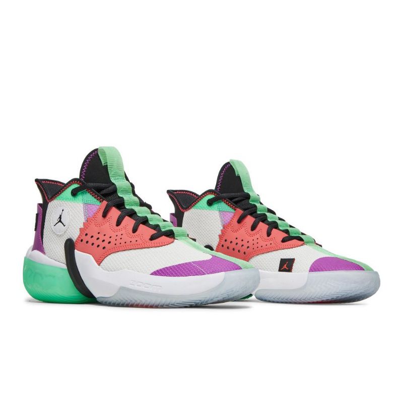 Air Jordan React Elevation Hvid Lilla Rød Grøn Sort Sko Herre