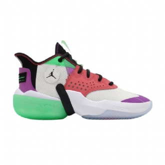 Air Jordan React Elevation Pf Hvid Lilla Rød Grøn Sort Sko Herre