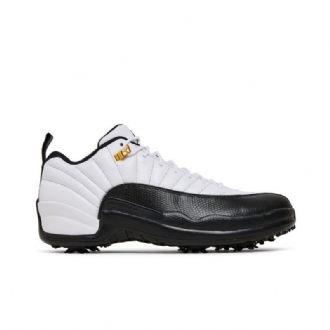 Air Jordan 12 Low Golf Hvid Sort Sko Herre