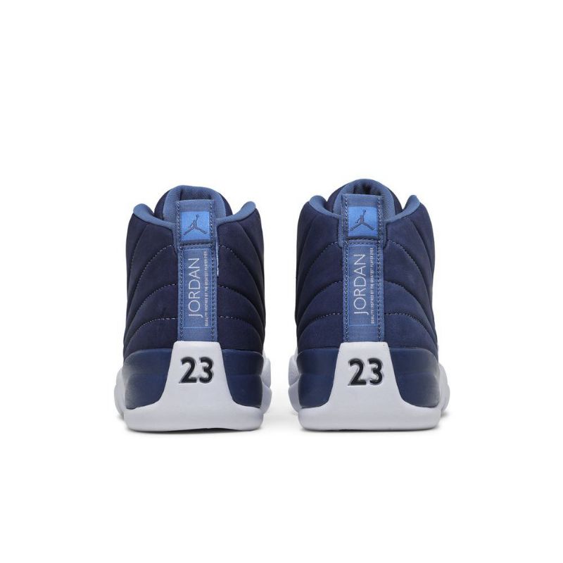 Air Jordan 12 Retro Blå Hvid Sko Herre