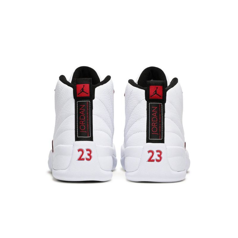 Air Jordan 12 Retro Hvid Rød Sort Sko Herre