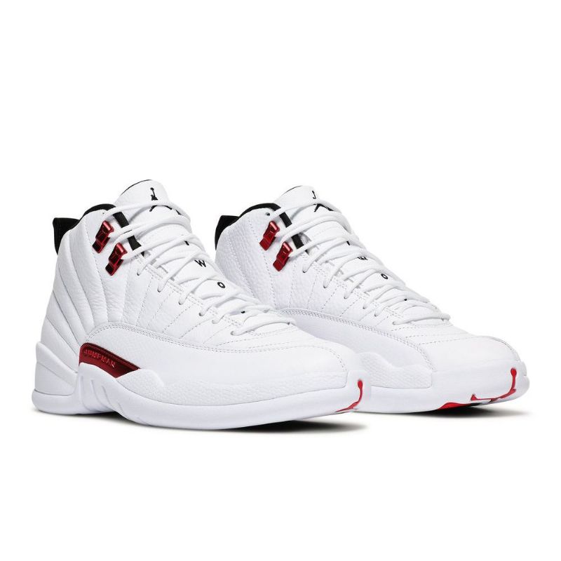 Air Jordan 12 Retro Hvid Rød Sort Sko Herre