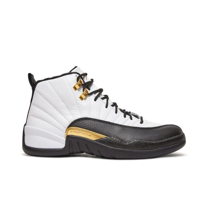 Air Jordan 12 Retro Hvid Sort Guld Sko Herre
