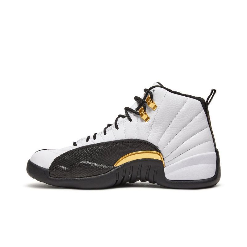 Air Jordan 12 Retro Hvid Sort Guld Sko Herre