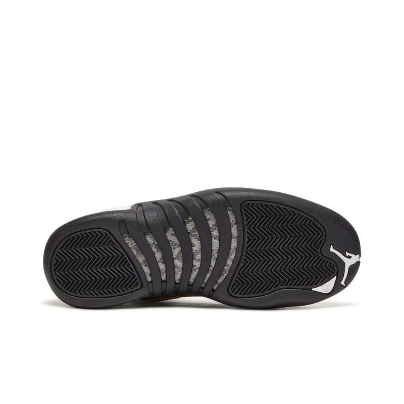 Air Jordan 12 Retro Hvid Sort Guld Sko Herre