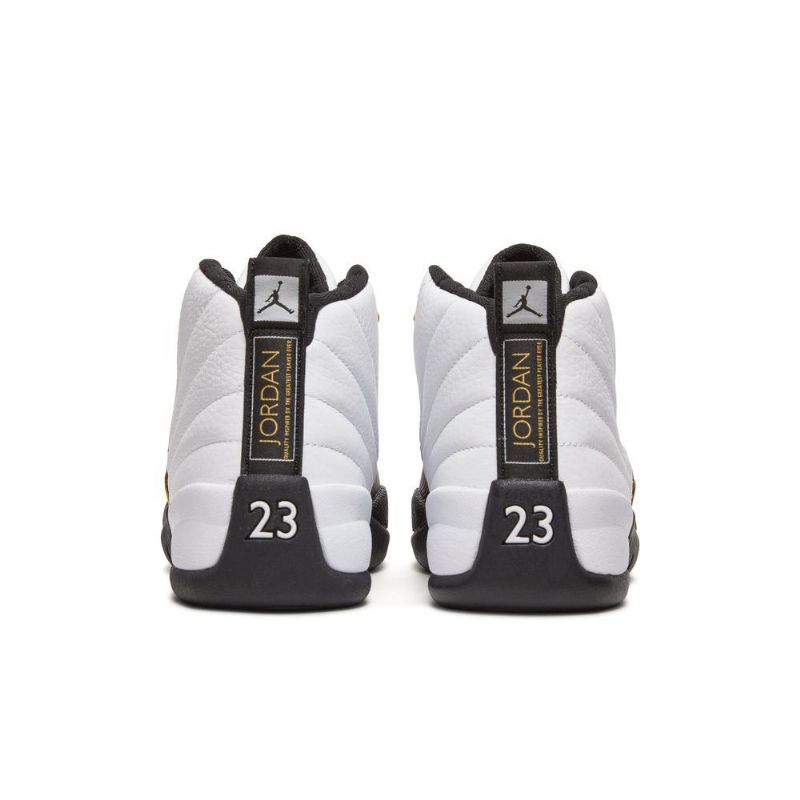 Air Jordan 12 Retro Hvid Sort Guld Sko Herre