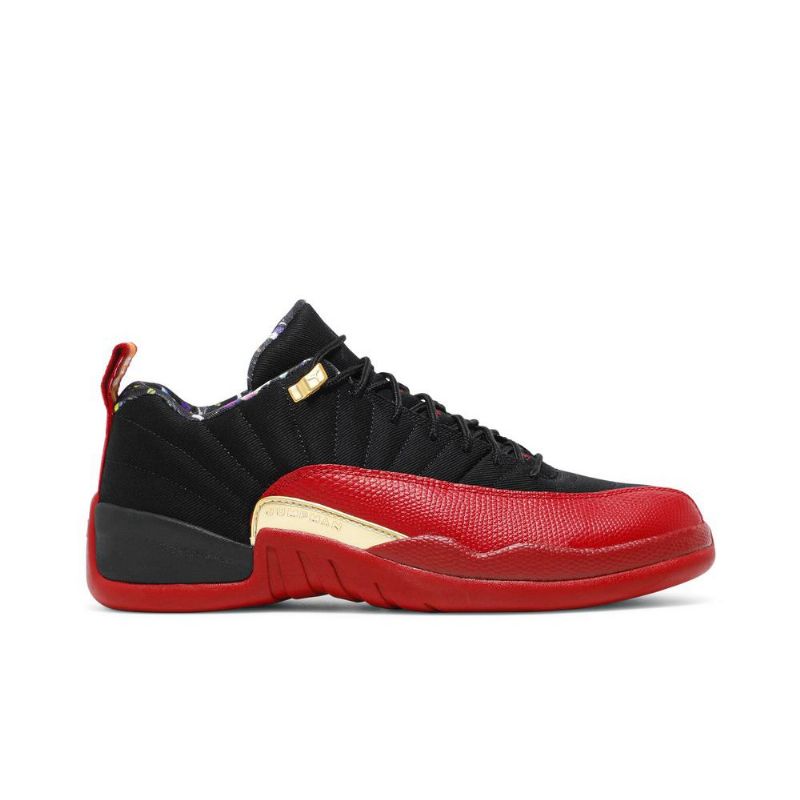 Air Jordan 12 Retro Low Se Sort Rød Guld Sko Herre