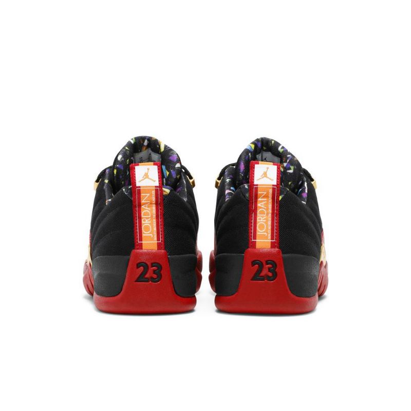 Air Jordan 12 Retro Low Se Sort Rød Guld Sko Herre