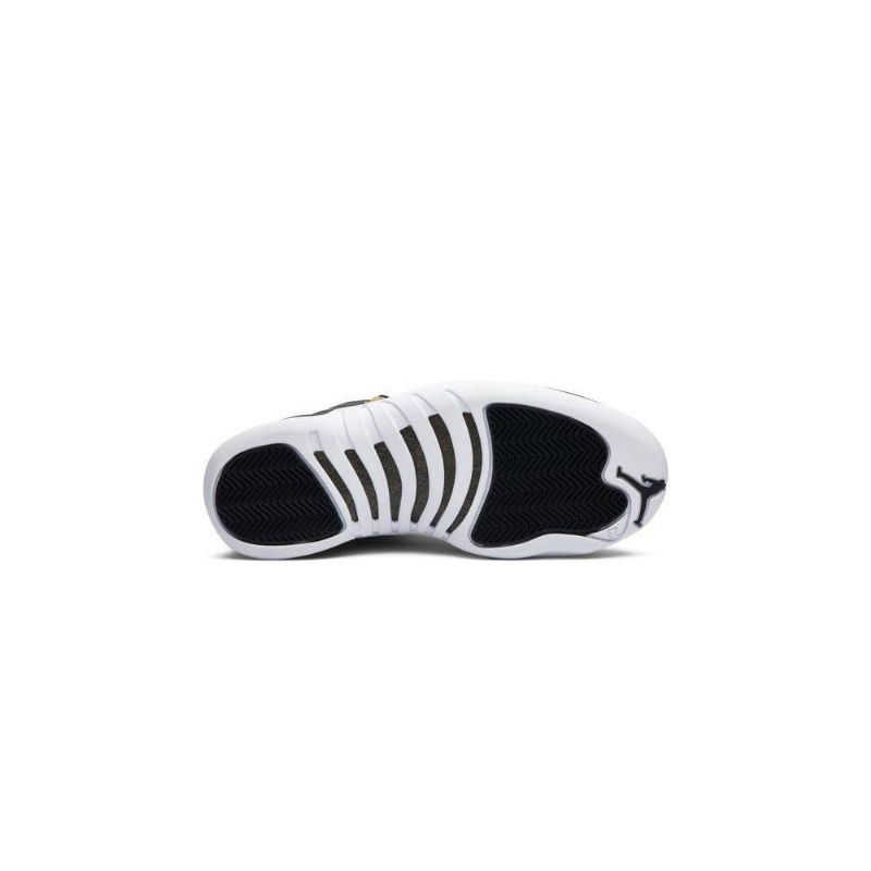 Air Jordan 12 Retro Sort Guld Hvid Sko Dame