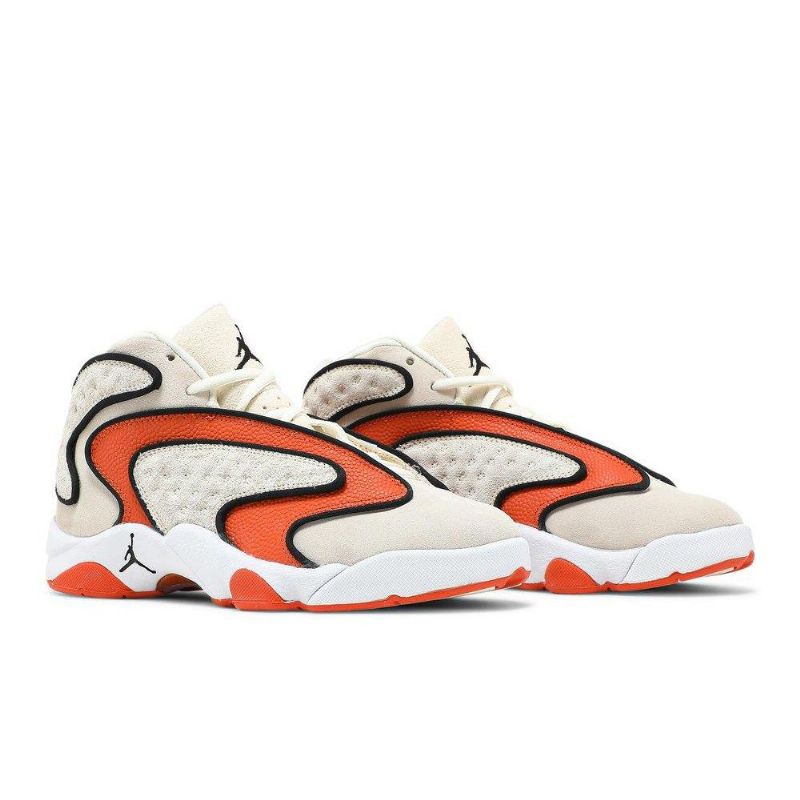 Air Jordan Og Beige Orange Sort Hvid Sko Dame