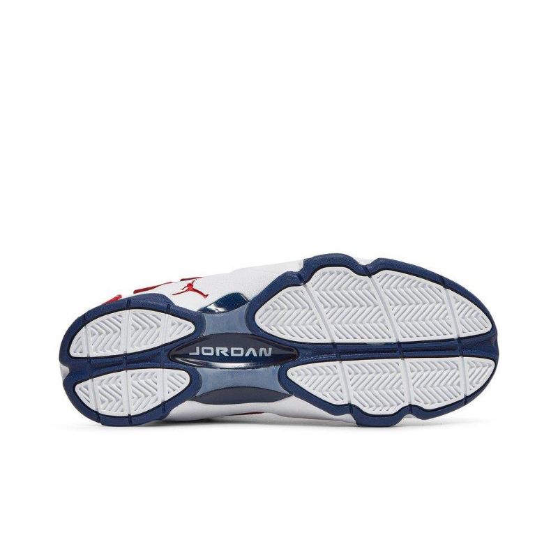 Air Jordan Og Hvid Rød Marineblå Sko Dame
