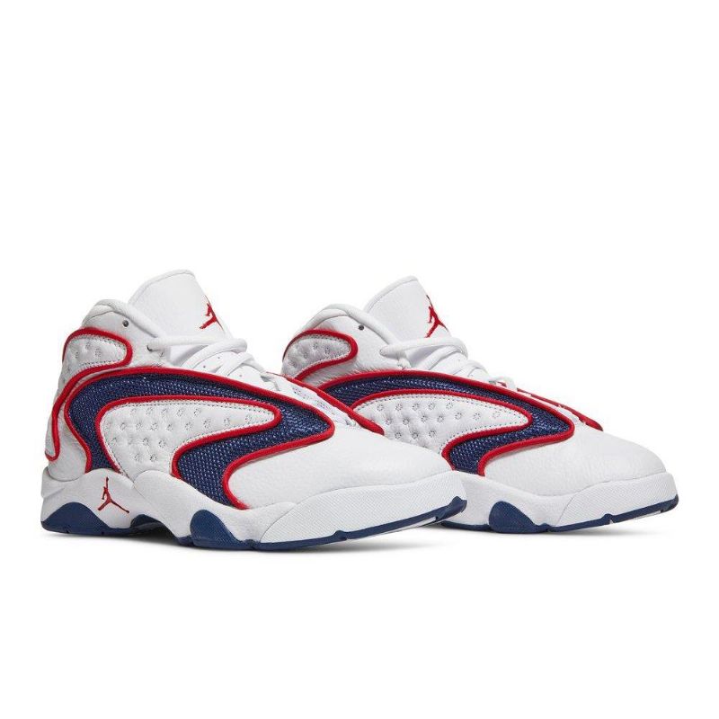 Air Jordan Og Hvid Rød Marineblå Sko Dame