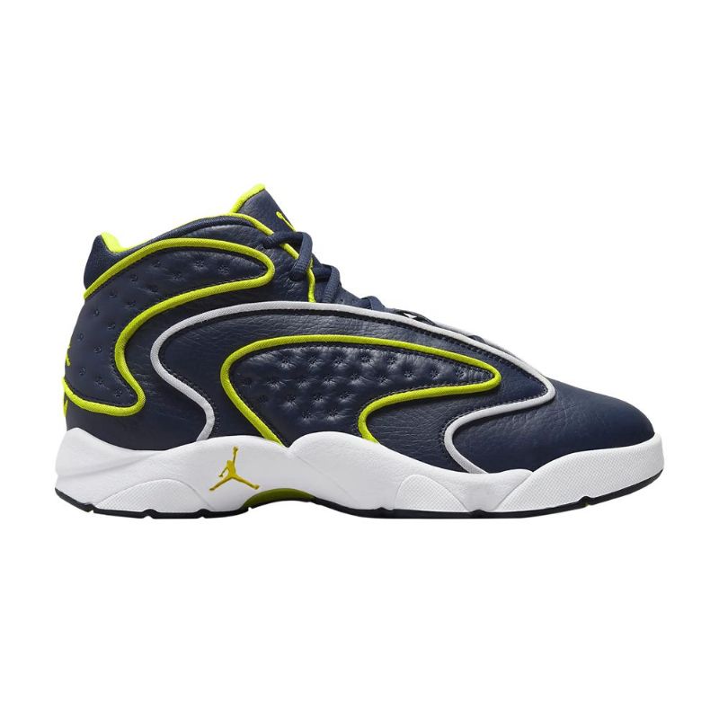Air Jordan Og Marineblå Grøn Grå Sko Dame