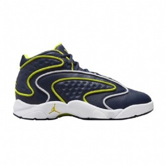 Air Jordan Og Marineblå Grøn Grå Sko Dame