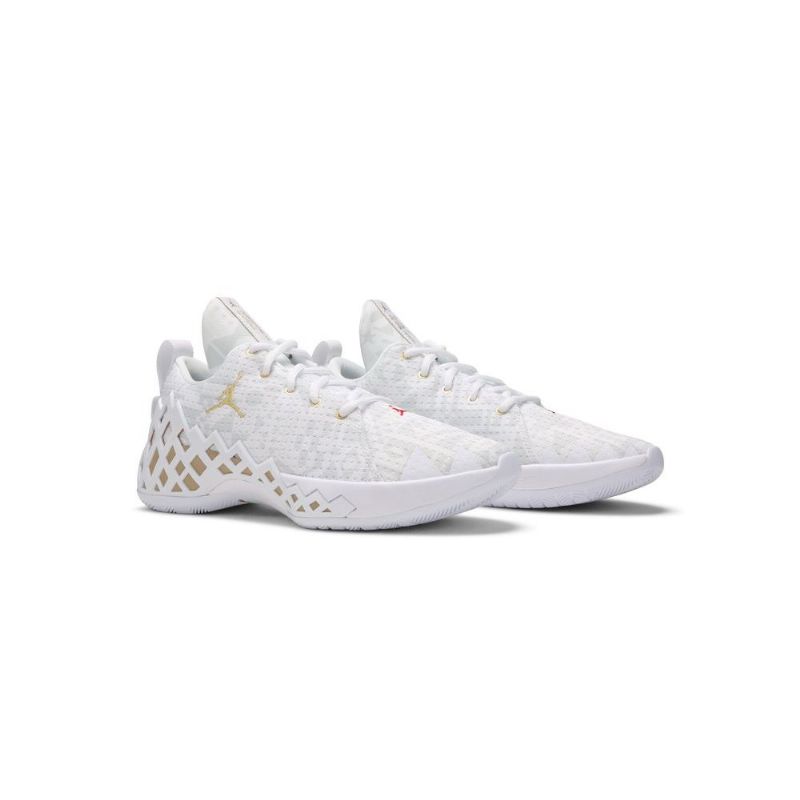 Air Jordan Jumpman Diamond Low Pf Hvid Guld Sko Herre