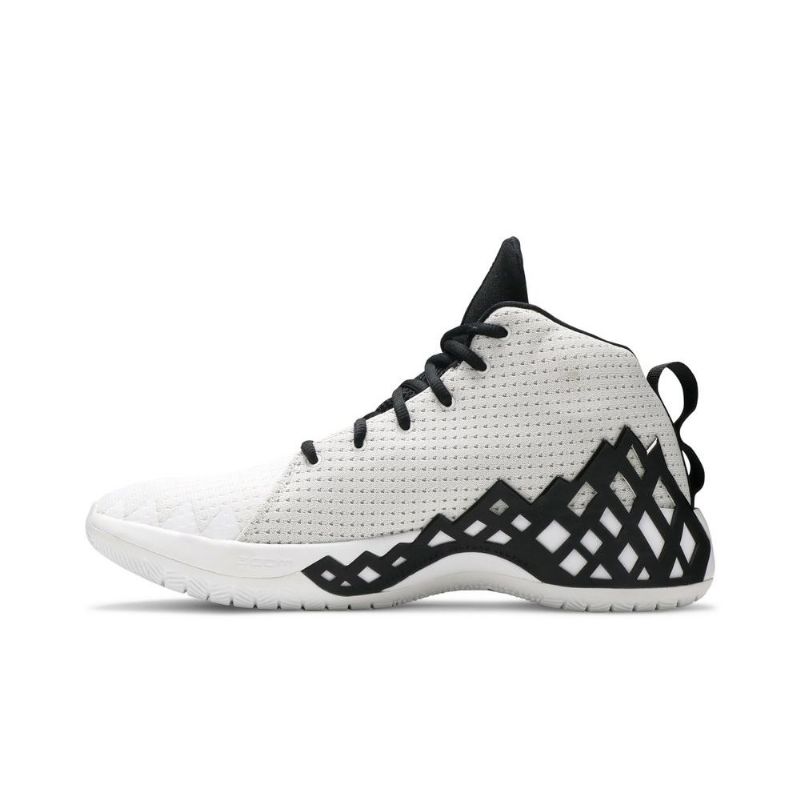 Air Jordan Jumpman Diamond Mid Hvid Sort Sko Herre