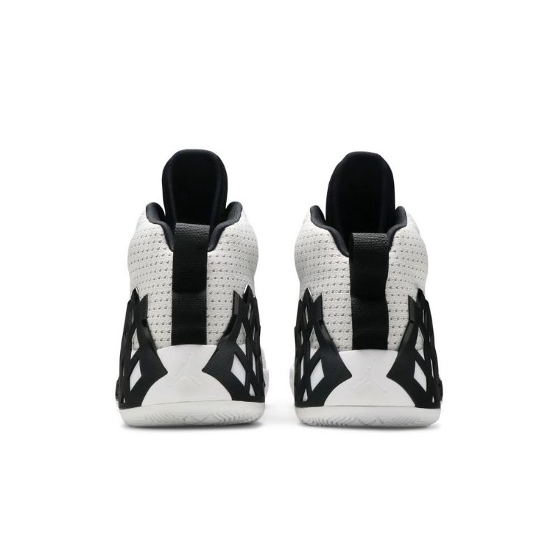 Air Jordan Jumpman Diamond Mid Hvid Sort Sko Herre
