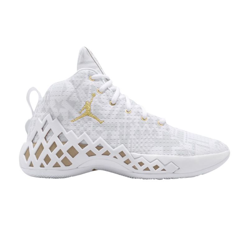 Air Jordan Jumpman Diamond Mid Pf Hvid Guld Sko Herre