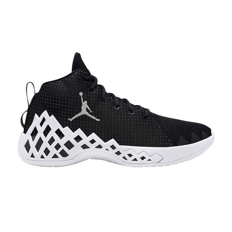 Air Jordan Jumpman Diamond Mid Sort Hvid Sølv Sko Herre