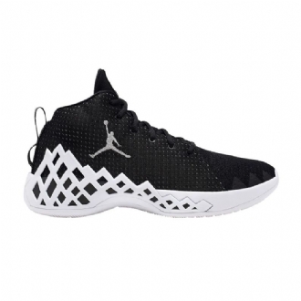 Air Jordan Jumpman Diamond Mid Sort Hvid Sølv Sko Herre