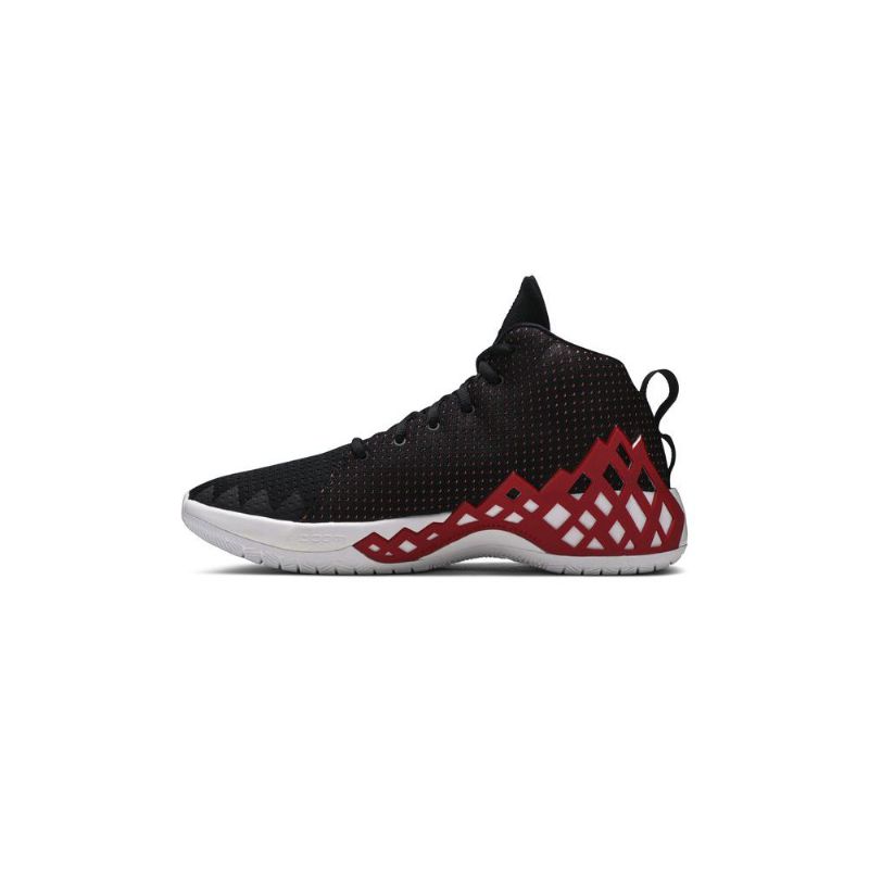 Air Jordan Jumpman Diamond Mid Sort Rød Hvid Sko Herre