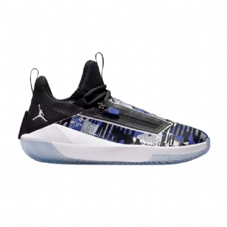 Air Jordan Jumpman Hustle Sort Hvid Grå Blå Sko Herre