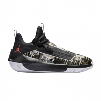 Air Jordan Jumpman Hustle Sort Rød Olivengrøn Sko Herre