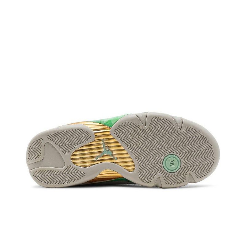 Air Jordan 14 Aleali May Retro Low Sp Grå Grøn Sort Guld Sko Dame