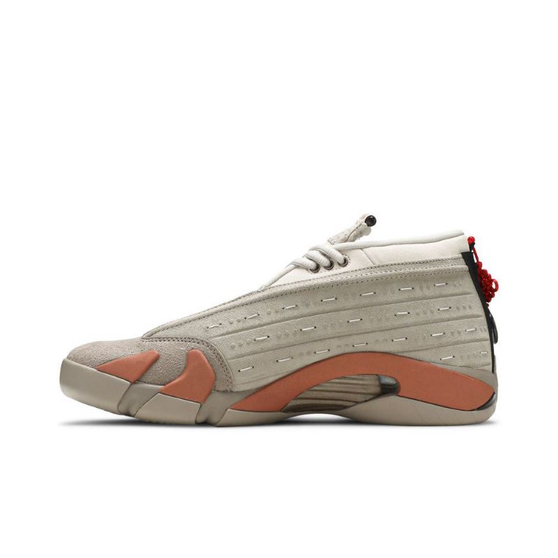 Air Jordan 14 Clot Retro Low Grå Lyserød Sko Herre