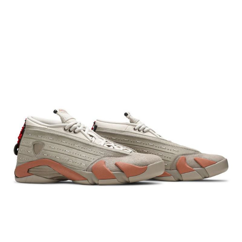 Air Jordan 14 Clot Retro Low Grå Lyserød Sko Herre