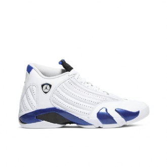 Air Jordan 14 Retro Hvid Blå Sort Sko Herre