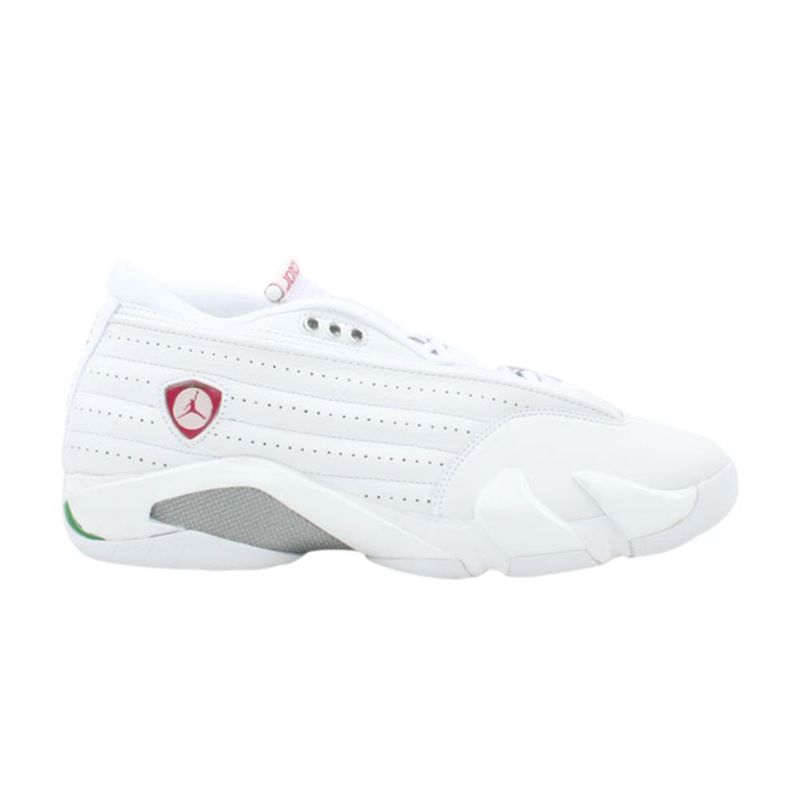 Air Jordan 14 Retro Low Hvid Rød Grøn Sko Dame