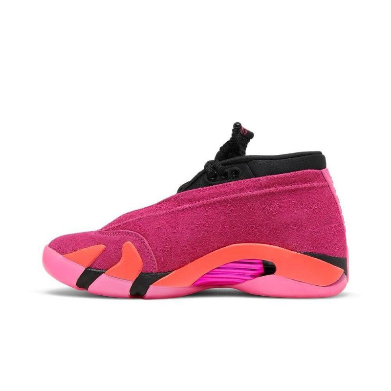 Air Jordan 14 Retro Low Lyserød Sort Rød Sko Dame