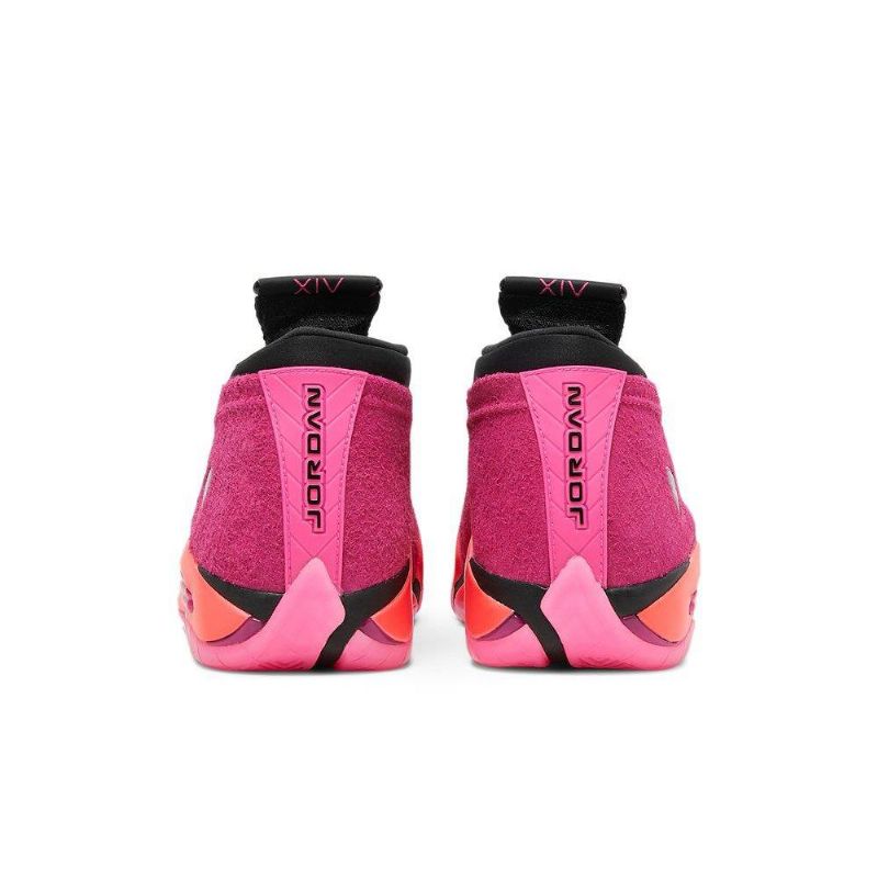 Air Jordan 14 Retro Low Lyserød Sort Rød Sko Dame