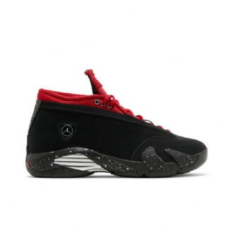 Air Jordan 14 Retro Low Sort Rød Sko Dame