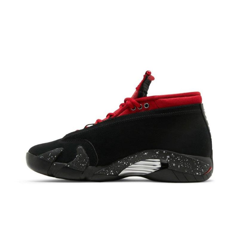 Air Jordan 14 Retro Low Sort Rød Sko Dame
