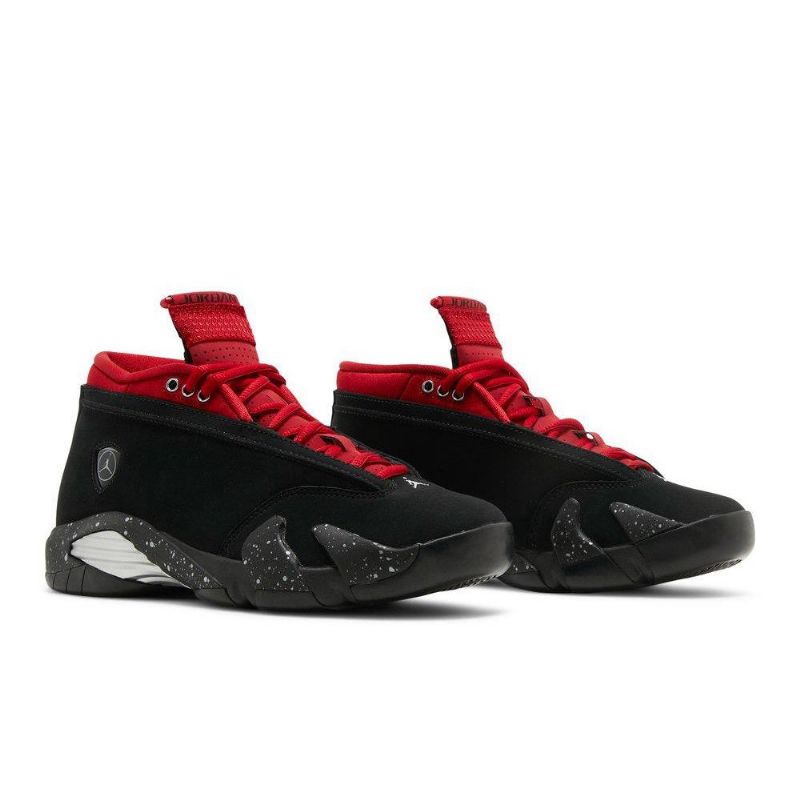 Air Jordan 14 Retro Low Sort Rød Sko Dame