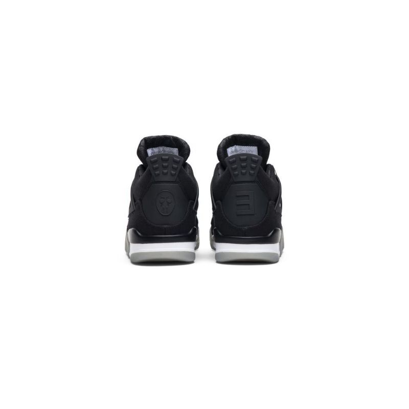 Air Jordan 4 Eminem Carhartt Sort Sølv Sko Herre