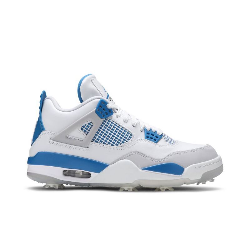Air Jordan 4 Golf Hvid Grå Blå Sko Herre