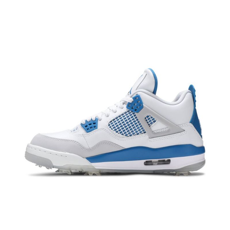 Air Jordan 4 Golf Hvid Grå Blå Sko Herre