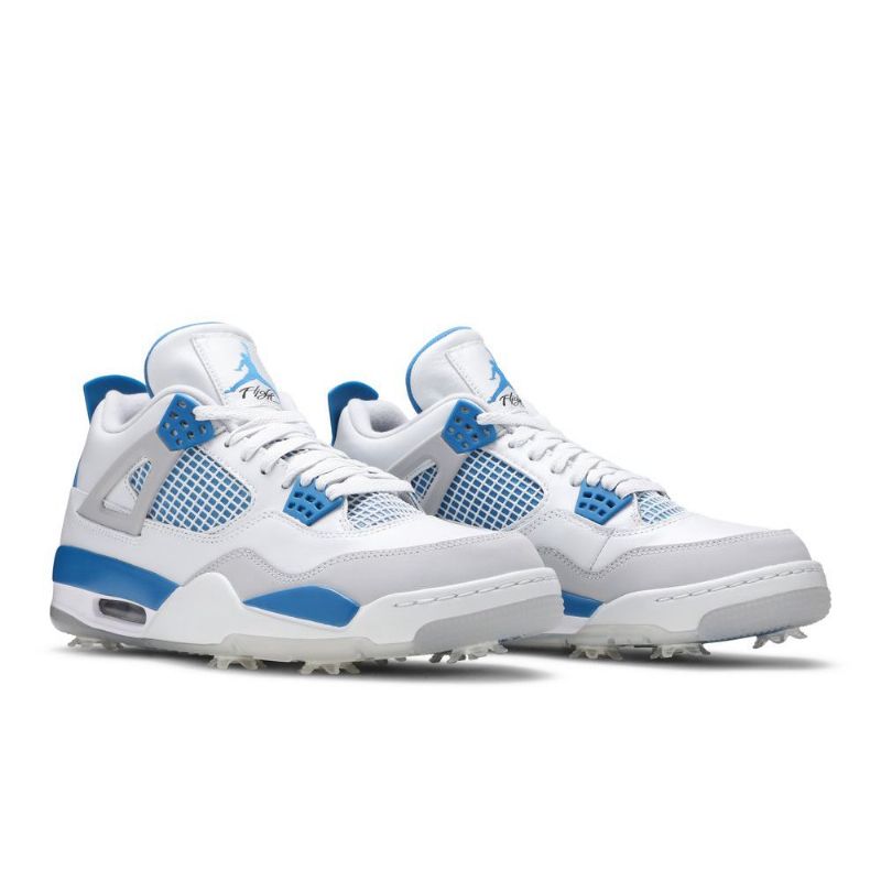 Air Jordan 4 Golf Hvid Grå Blå Sko Herre