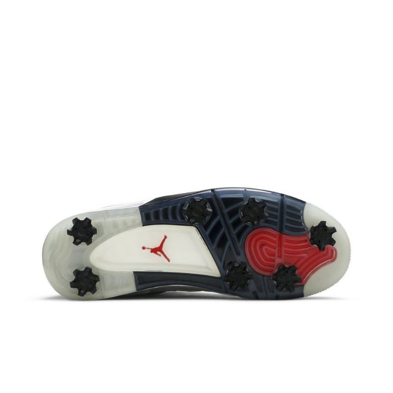 Air Jordan 4 Golf Hvid Grå Sort Rød Sko Herre