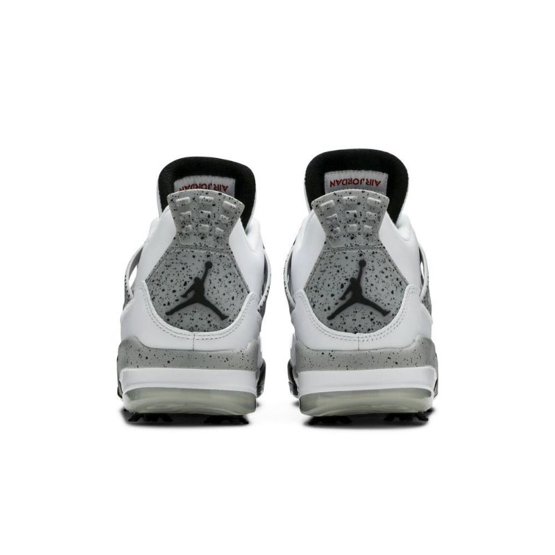 Air Jordan 4 Golf Hvid Grå Sort Rød Sko Herre