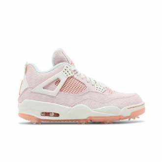Air Jordan 4 Golf Nrg Hvid Lyserød Sko Herre