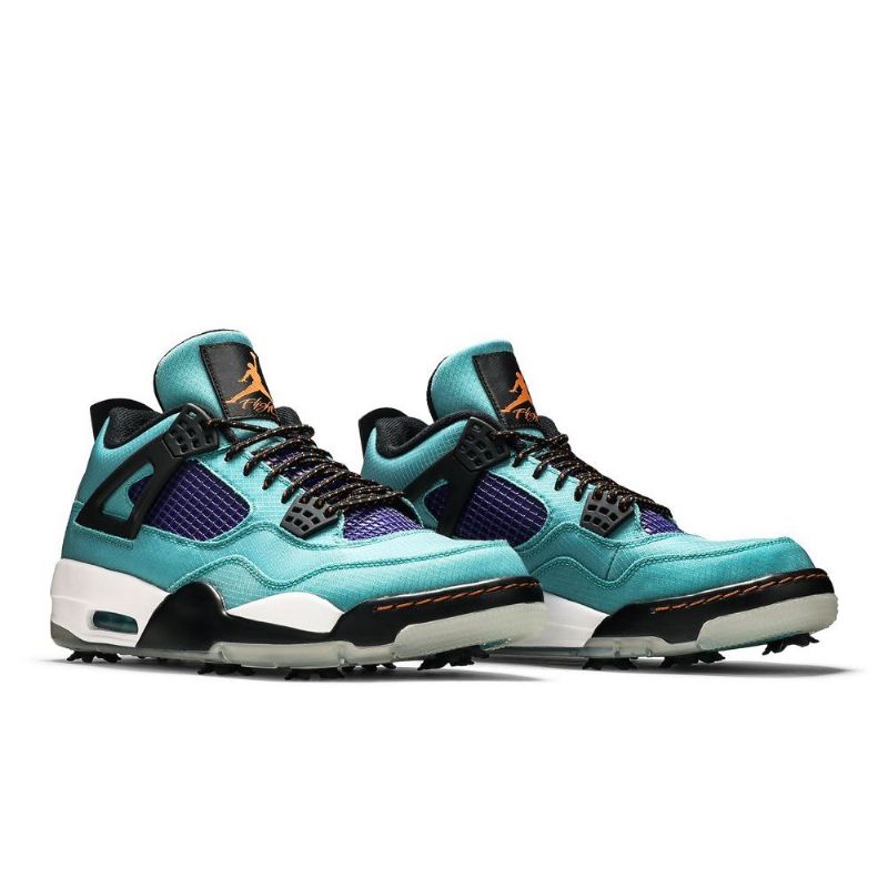 Air Jordan 4 Golf Nrg Hvid Turkis Blå Sort Sko Herre