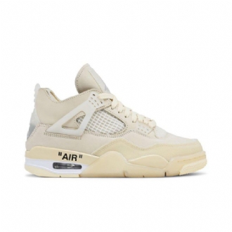 Air Jordan 4 Off-hvid Sp Beige Sko Dame