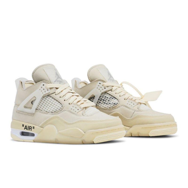 Air Jordan 4 Off-hvid Sp Beige Sko Dame