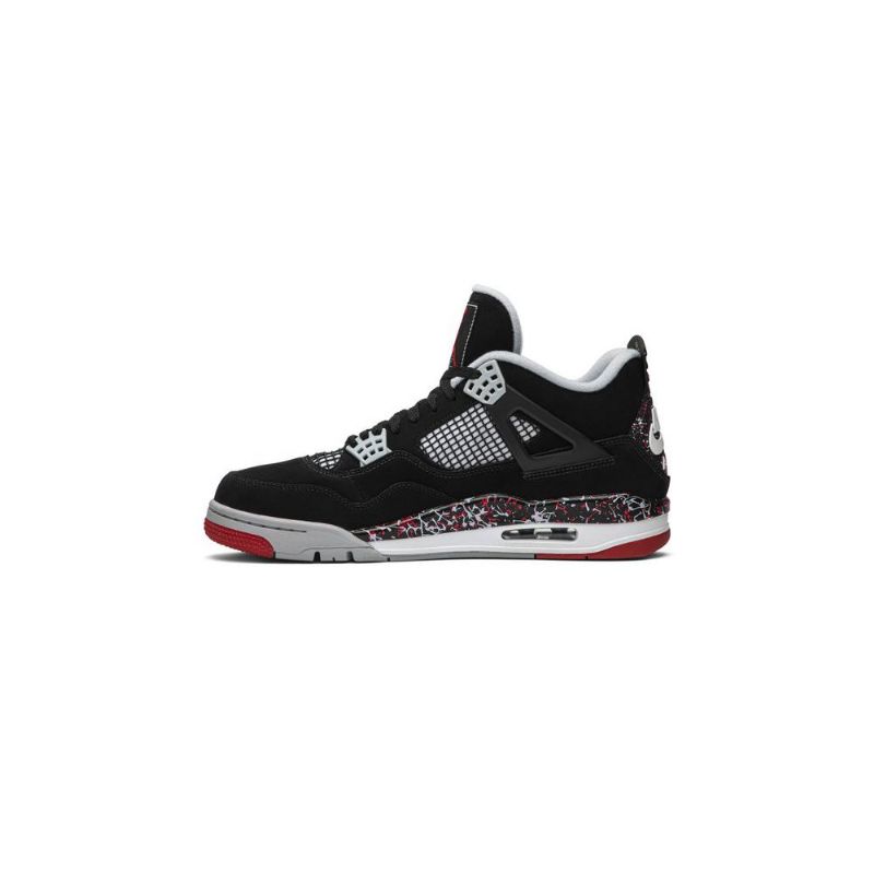 Air Jordan 4 Ovo Retro Sort Grå Rød Hvid Sko Herre