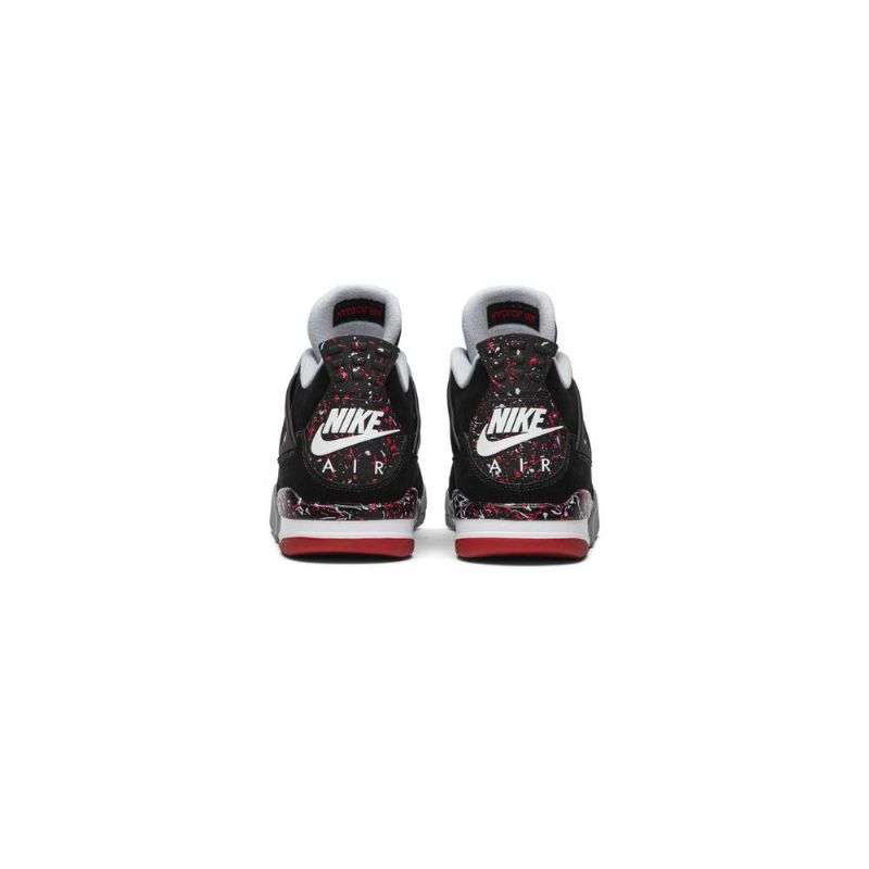 Air Jordan 4 Ovo Retro Sort Grå Rød Hvid Sko Herre